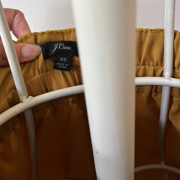 JCrew Gold Velvet skirt - Picture 4 of 6